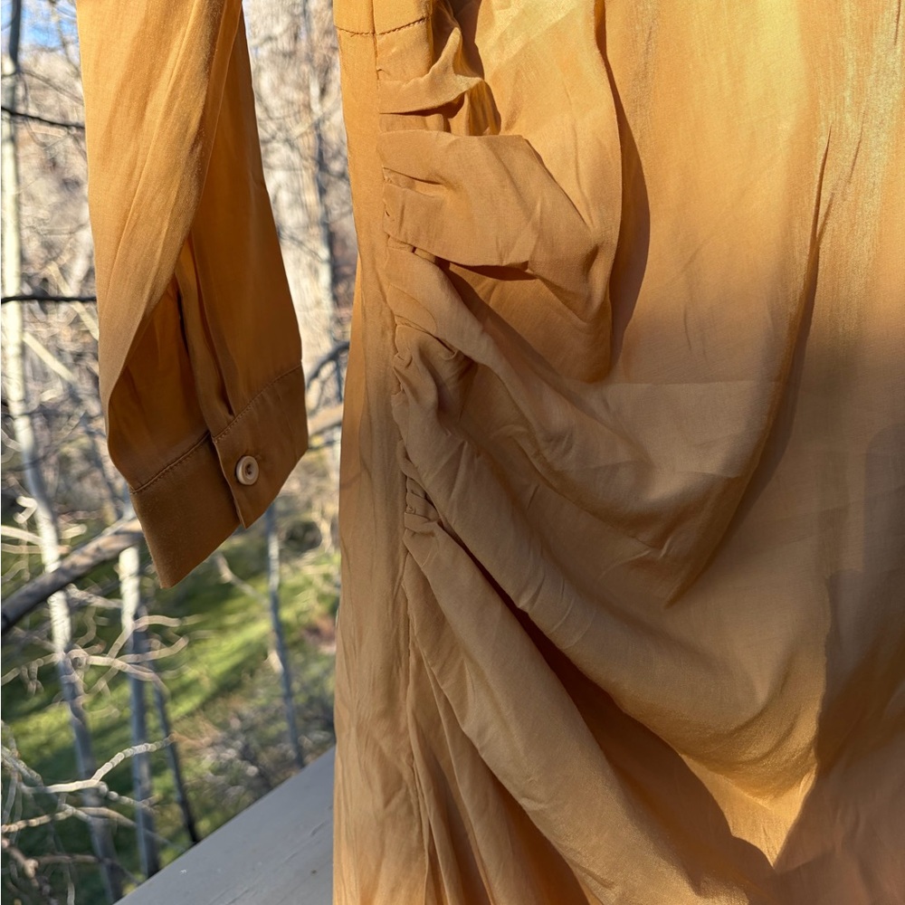 Gold Button-Up Dress - Picture 3 of 7